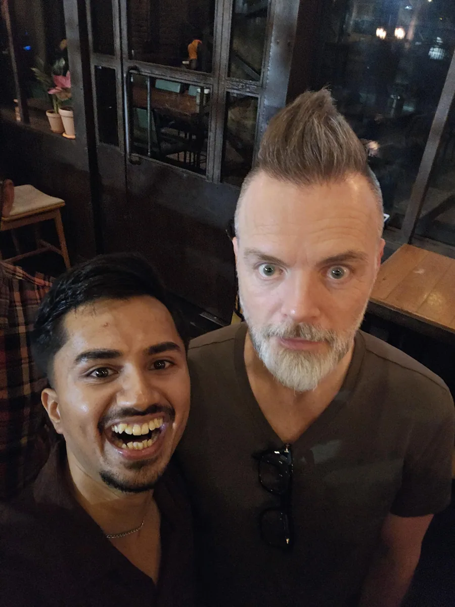 Kousik with his manager Jeremy Brown during his time as a Product Designer at Precisely