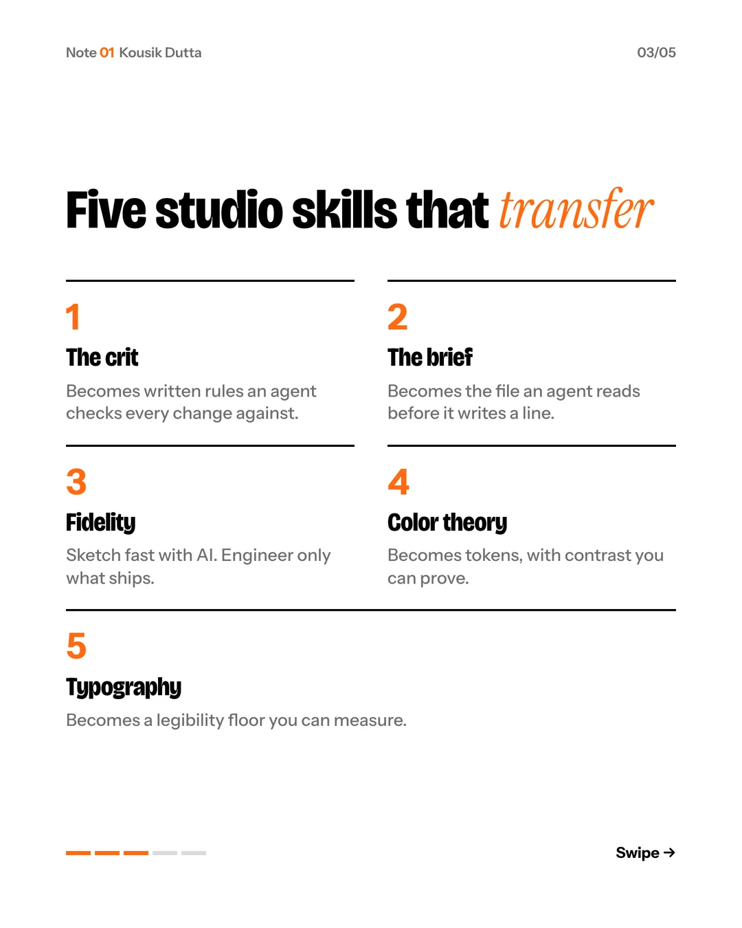 Five studio skills that transfer