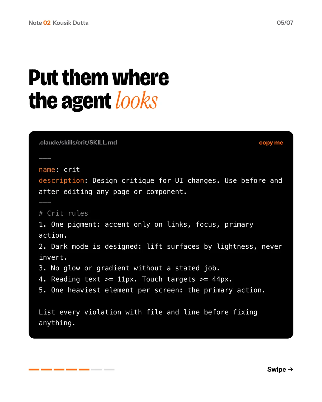 The rules as a Claude Code skill file